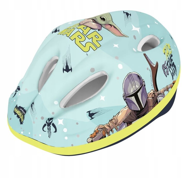 Galaktyczny zestaw Star Wars Mandelorian– wielokolorwy kask, ochraniacze i rękawiczki, dla dzieci 4–10 lat (52–56 cm)