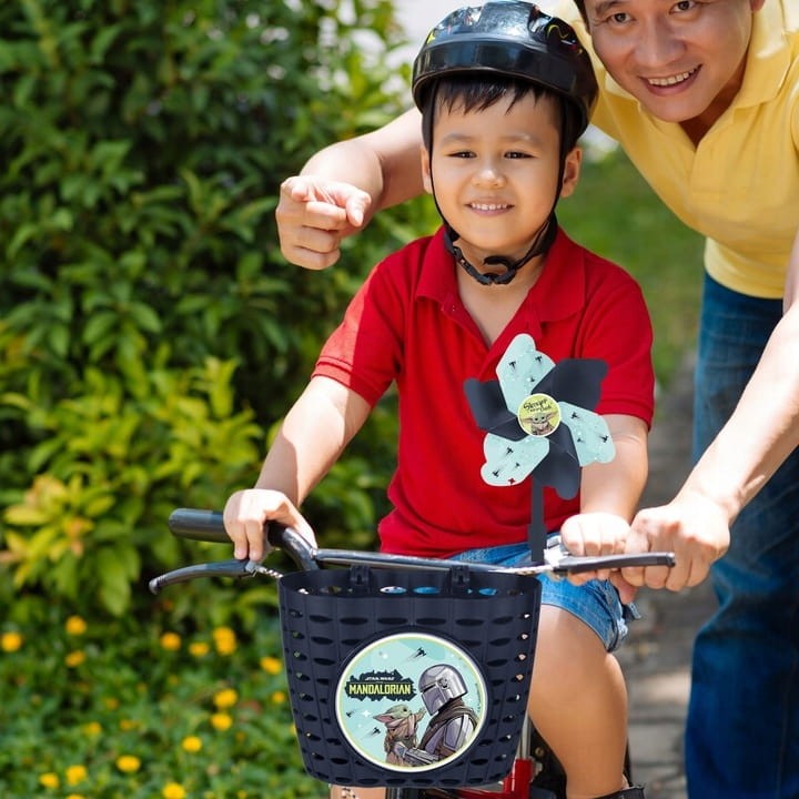 Zestaw akcesoriów rowerowych Star wars, granatowy, dla dzieci 3-8 lat: koszyk, dzwonek, wiatraczek