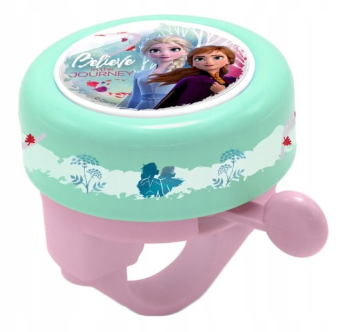 Zestaw akcesoriów rowerowych KRAINA LODÓW FROZEN ANNA &amp; ELSA, zielony, dla dzieci 3-8 lat: koszyk, dzwonek, wstążki