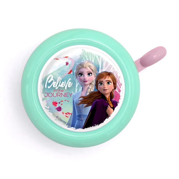 Zestaw akcesoriów rowerowych KRAINA LODÓW FROZEN ANNA &amp; ELSA, zielony, dla dzieci 3-8 lat: koszyk, dzwonek, wstążki