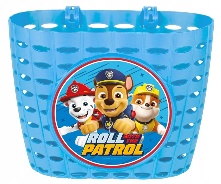 Zestaw akcesoriów rowerowych Psi Patrol Chase Marshall Rubble, niebieski, dla dzieci 3-8 lat: koszyk, dzwonek