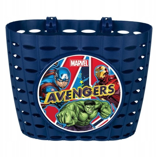Zestaw akcesoriów rowerowe Avengers, granatowy, dla dzieci 3-8 lat: koszyk, dzwonek