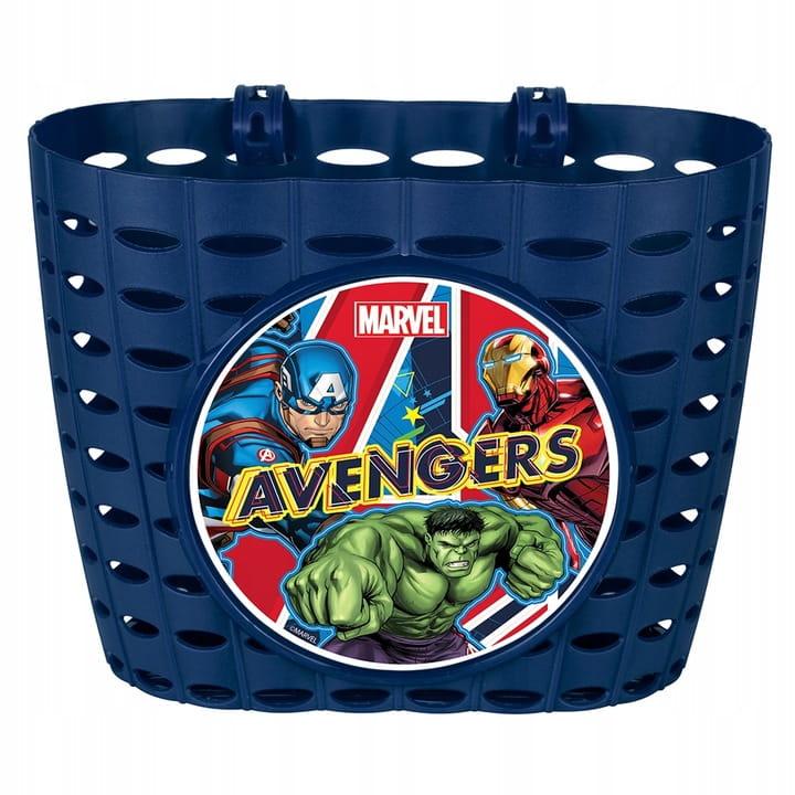 Zestaw akcesoriów rowerowe Avengers, granatowy, dla dzieci 3-8 lat: koszyk, dzwonek